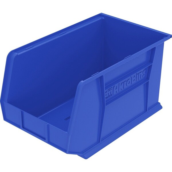 Storage Bin, Polymer, Blue, 9" H, 8.3" W